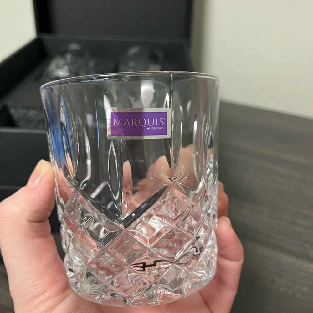Marquis by Waterford DK 10th Anniversary Set of 4 Crystal Scotch Glasses